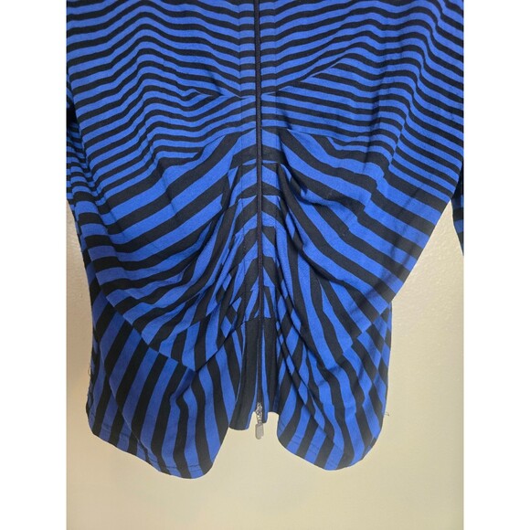 Joseph Ribkoff blue and black zip up top women's size 14 - Picture 2 of 8